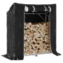 Leñero cubierta lluvia 100,5x40,5x110,5 cm acero galvanizado von , Brennholztaschen und -halter - Ref: Foro24-4104936, Preis:...