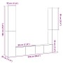 Muebles de TV de pared 6 uds madera vieja madera de ingeniería von , TV-Möbel - Ref: Foro24-3328985, Preis: 262,76 €, Rabatt: %