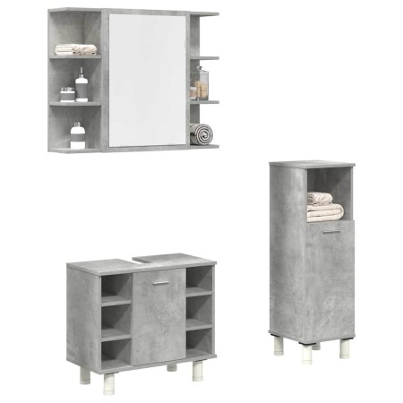Set muebles de baño 2 piezas madera contrachapada gris hormigón von , Badezimmermöbel - Ref: Foro24-3324854, Preis: 142,40 €,...