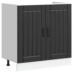 Panel para lavavajillas Lucca madera contrachapada negra by , Kitchen cabinets - Ref: Foro24-853688, Price: 84,31 €, Discount: %