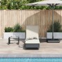 Tumbona con ruedas y cojín ratán sintético negro von , Liegen - Ref: Foro24-4104033, Preis: 164,63 €, Rabatt: %