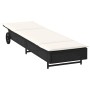 Tumbona con ruedas y cojín ratán sintético negro von , Liegen - Ref: Foro24-4104033, Preis: 164,63 €, Rabatt: %