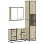 Set de muebles de baño 3 pzas madera contrachapada roble Sonoma von , Badezimmermöbel - Ref: Foro24-3301081, Preis: 337,06 €,...