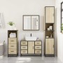 Set de muebles de baño 3 pzas madera contrachapada roble Sonoma von , Badezimmermöbel - Ref: Foro24-3301081, Preis: 337,06 €,...
