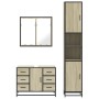 Set de muebles de baño 3 pzas madera contrachapada roble Sonoma von , Badezimmermöbel - Ref: Foro24-3301081, Preis: 337,06 €,...