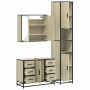 Set de muebles de baño 3 pzas madera contrachapada roble Sonoma von , Badezimmermöbel - Ref: Foro24-3301081, Preis: 337,06 €,...