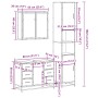 Set de muebles de baño 3 pzas madera contrachapada roble Sonoma von , Badezimmermöbel - Ref: Foro24-3301081, Preis: 337,06 €,...