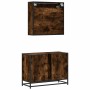 Set de muebles baño 2 pzas madera contrachapada roble ahumado von , Badezimmermöbel - Ref: Foro24-3300942, Preis: 149,10 €, R...