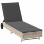 Tumbona con ruedas y cojín ratán sintético gris claro von , Liegen - Ref: Foro24-4104038, Preis: 170,04 €, Rabatt: %