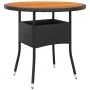 5-Piece Black Synthetic Rattan Garden Dining Set by vidaXL, Garden sets - Ref: Foro24-3058496, Price: 305,26 €, Discount: %