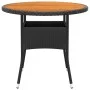 5-Piece Black Synthetic Rattan Garden Dining Set by vidaXL, Garden sets - Ref: Foro24-3058496, Price: 305,26 €, Discount: %