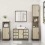 Set de muebles de baño 3 pzas madera contrachapada roble Sonoma von , Badezimmermöbel - Ref: Foro24-3300961, Preis: 255,52 €,...