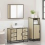 Set de muebles de baño 3 pzas madera contrachapada roble Sonoma von , Badezimmermöbel - Ref: Foro24-3300961, Preis: 255,52 €,...