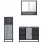 Set de muebles de baño 3 pzas madera contrachapada gris sonoma de , Muebles de baño - Ref: Foro24-3301003, Precio: 225,68 €
