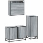 Set de muebles de baño 3 pzas madera contrachapada gris sonoma von , Badezimmermöbel - Ref: Foro24-3301003, Preis: 225,44 €, ...