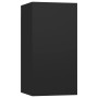 Mueble para TV de madera contrachapada negro 30,5x30x60 cm