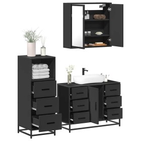 Juego de muebles de baño 3 pzas madera contrachapada negro von , Badezimmermöbel - Ref: Foro24-3301020, Preis: 283,52 €, Raba...