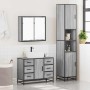 Set de muebles de baño 3 pzas madera contrachapada gris sonoma de , Muebles de baño - Ref: Foro24-3301083, Precio: 354,02 €