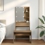 Juego de tocador con LED madera artesanal de roble de , Tocadores para dormitorios - Ref: Foro24-3329188, Precio: 142,61 €, D...