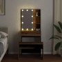 Juego de tocador con LED madera artesanal de roble de , Tocadores para dormitorios - Ref: Foro24-3329188, Precio: 142,61 €, D...