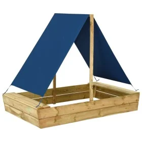 Sandbox with impregnated pine wood roof 160x100x133 cm by vidaXL, sandboxes - Ref: Foro24-3059957, Price: 70,42 €, Discount: %