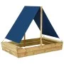 Arenero con tejado de madera de pino impregnada 160x100x133 cm de vidaXL, Cajones de arena - Ref: Foro24-3059957, Precio: 70,...
