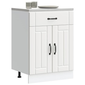 Mueble bajo de cocina Lucca madera de ingeniería blanca by , Kitchen cabinets - Ref: Foro24-853727, Price: 92,17 €, Discount: %