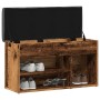 Banco zapatero madera de ingeniería madera vieja 82x32x45,5 cm von , Bänke für Hallen und Lager - Ref: Foro24-857627, Preis: ...