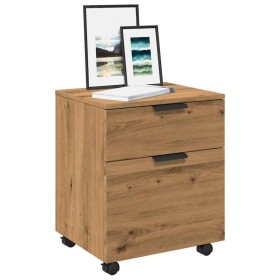 Archivador ruedas madera contrachapada roble artesanal by , Closets and storage - Ref: Foro24-856950, Price: 60,98 €, Discoun...