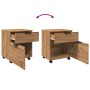 Archivador ruedas madera contrachapada roble artesanal von , Schränke und Lagerung - Ref: Foro24-856950, Preis: 60,98 €, Raba...