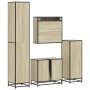 Juego de muebles de baño 4 pzas contrachapada roble sonoma von , Badezimmermöbel - Ref: Foro24-3301186, Preis: 340,65 €, Raba...
