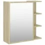 Badezimmerspiegelschrank aus eichenfarbenem Sperrholz, 62,5 x 20,5 x 64 cm von vidaXL, Badezimmerwaschtische - Ref: Foro24-80...
