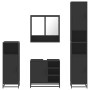 Juego de muebles de baño 4 pzas madera contrachapada negro von , Badezimmermöbel - Ref: Foro24-3301235, Preis: 381,98 €, Raba...