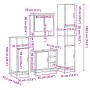 Juego de muebles de baño 4 pzas madera contrachapada negro von , Badezimmermöbel - Ref: Foro24-3301235, Preis: 381,98 €, Raba...