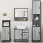 Set de muebles de baño 4 pzas madera contrachapada gris sonoma by , Bathroom furniture - Ref: Foro24-3301228, Price: 452,61 €...