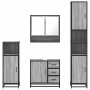Set de muebles de baño 4 pzas madera contrachapada gris sonoma by , Bathroom furniture - Ref: Foro24-3301228, Price: 452,61 €...