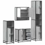Set de muebles de baño 4 pzas madera contrachapada gris sonoma by , Bathroom furniture - Ref: Foro24-3301228, Price: 452,61 €...