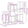 Set de muebles de baño 4 pzas madera contrachapada gris sonoma by , Bathroom furniture - Ref: Foro24-3301228, Price: 452,61 €...