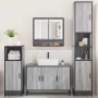Set de muebles de baño 4 pzas madera contrachapada gris sonoma von , Badezimmermöbel - Ref: Foro24-3301223, Preis: 438,19 €, ...
