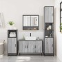 Set de muebles de baño 4 pzas madera contrachapada gris sonoma von , Badezimmermöbel - Ref: Foro24-3301223, Preis: 438,19 €, ...
