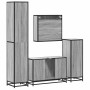 Set de muebles de baño 4 pzas madera contrachapada gris sonoma von , Badezimmermöbel - Ref: Foro24-3301223, Preis: 438,19 €, ...