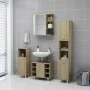 Oak-colored plywood bathroom mirror cabinet 62.5x20.5x64 cm by vidaXL, bathroom vanities - Ref: Foro24-803311, Price: 55,93 €...