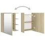 Oak-colored plywood bathroom mirror cabinet 62.5x20.5x64 cm by vidaXL, bathroom vanities - Ref: Foro24-803311, Price: 55,93 €...
