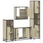 Juego de muebles de baño 4 pzas contrachapada roble sonoma von , Badezimmermöbel - Ref: Foro24-3301221, Preis: 404,71 €, Raba...