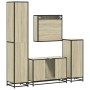 Juego de muebles de baño 4 pzas contrachapada roble sonoma von , Badezimmermöbel - Ref: Foro24-3301221, Preis: 404,71 €, Raba...