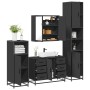 Juego de muebles de baño 4 pzas madera contrachapada negro von , Badezimmermöbel - Ref: Foro24-3301200, Preis: 465,28 €, Raba...