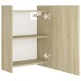 Badezimmerspiegelschrank aus eichenfarbenem Sperrholz, 62,5 x 20,5 x 64 cm von vidaXL, Badezimmerwaschtische - Ref: Foro24-80...