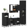 Juego de muebles de baño 4 pzas madera contrachapada negro von , Badezimmermöbel - Ref: Foro24-3301240, Preis: 429,26 €, Raba...