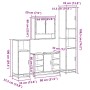 Juego de muebles de baño 4 pzas madera contrachapada negro von , Badezimmermöbel - Ref: Foro24-3301240, Preis: 429,26 €, Raba...