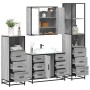 Set de muebles de baño 4 pzas madera contrachapada gris sonoma by , Bathroom furniture - Ref: Foro24-3301263, Price: 464,86 €...